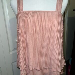 Express Blush Pleated Tank Top
